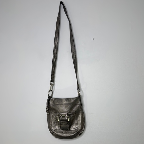 B. Makowsky Silver Crossbody Bag with Adjustable Strap - Picture 4 of 16